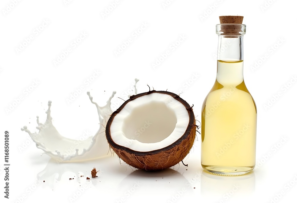 Coconut oil isolated on white background Coconut oil isolated on white background