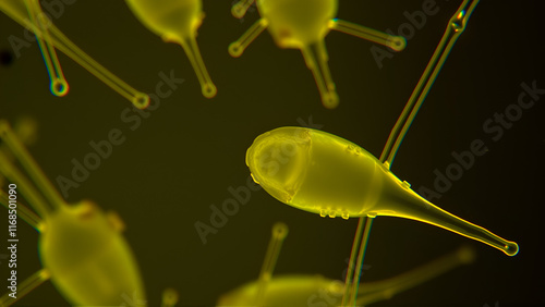 Microscopic organisms from the pond. Euglena Gracilis photo