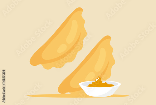 Empanada Concept Illustration Stylish and Beautiful
