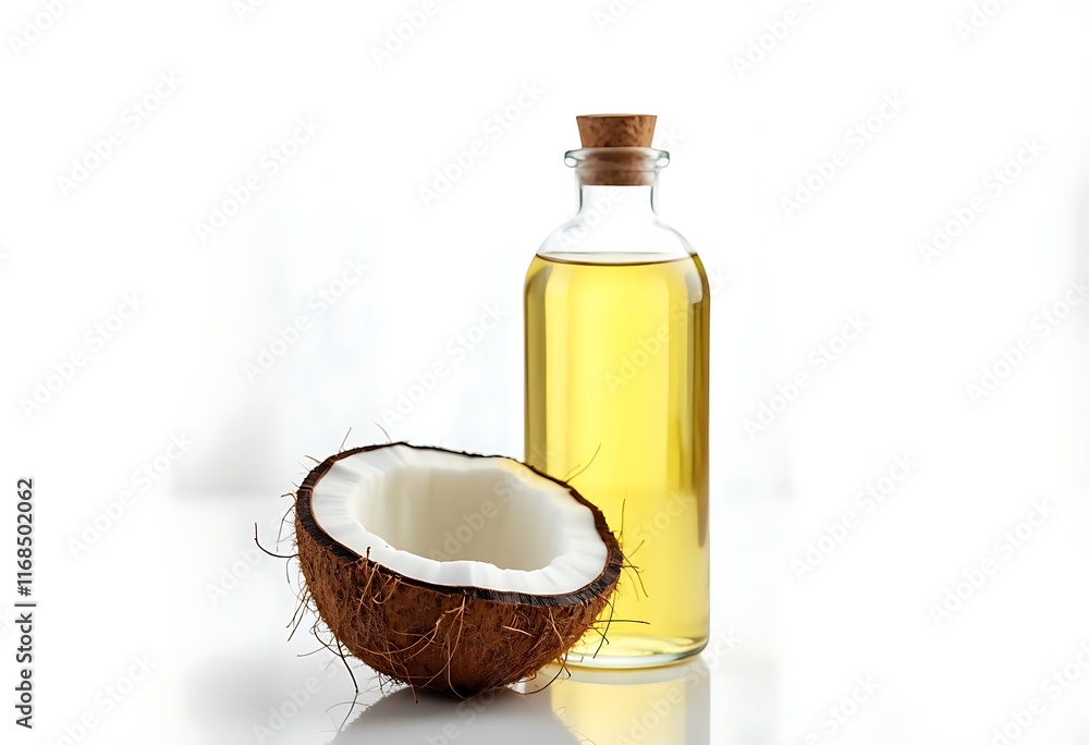Coconut oil isolated on white background Coconut oil isolated on white background