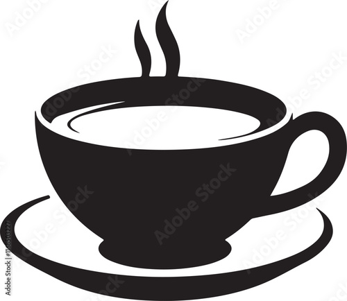 Coffee cup simple icon. Vector illustration