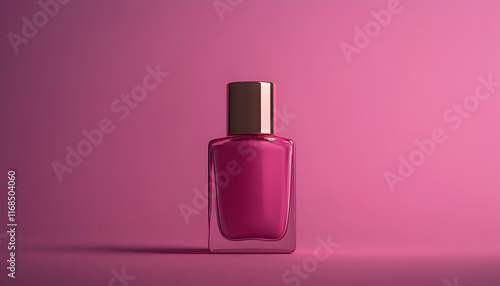 Pink Nail Polish Bottle 3D Render