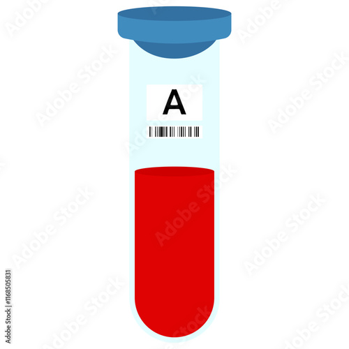 Illustration of Blood Sample in Tube