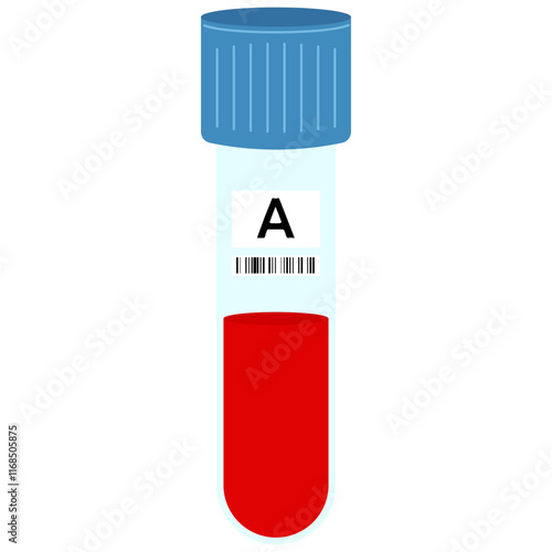 Illustration of Blood Sample in Tube
