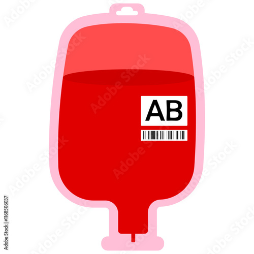 Illustration of Blood Bag Type AB