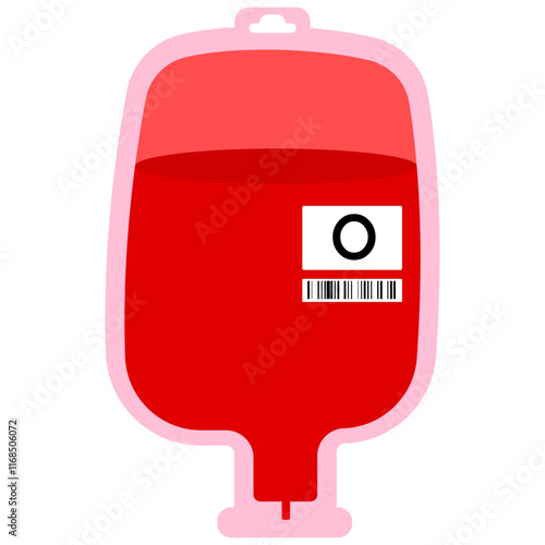 Illustration of Blood Bag Type O