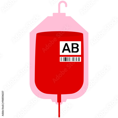 Illustration of Blood Bag Type AB