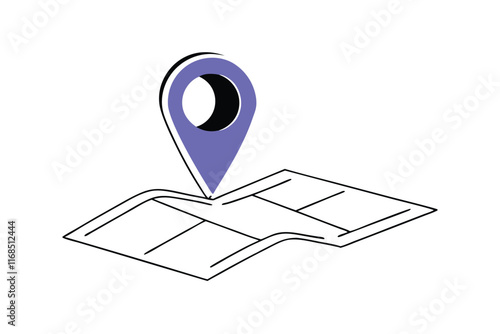 Location illustration vector on white background
