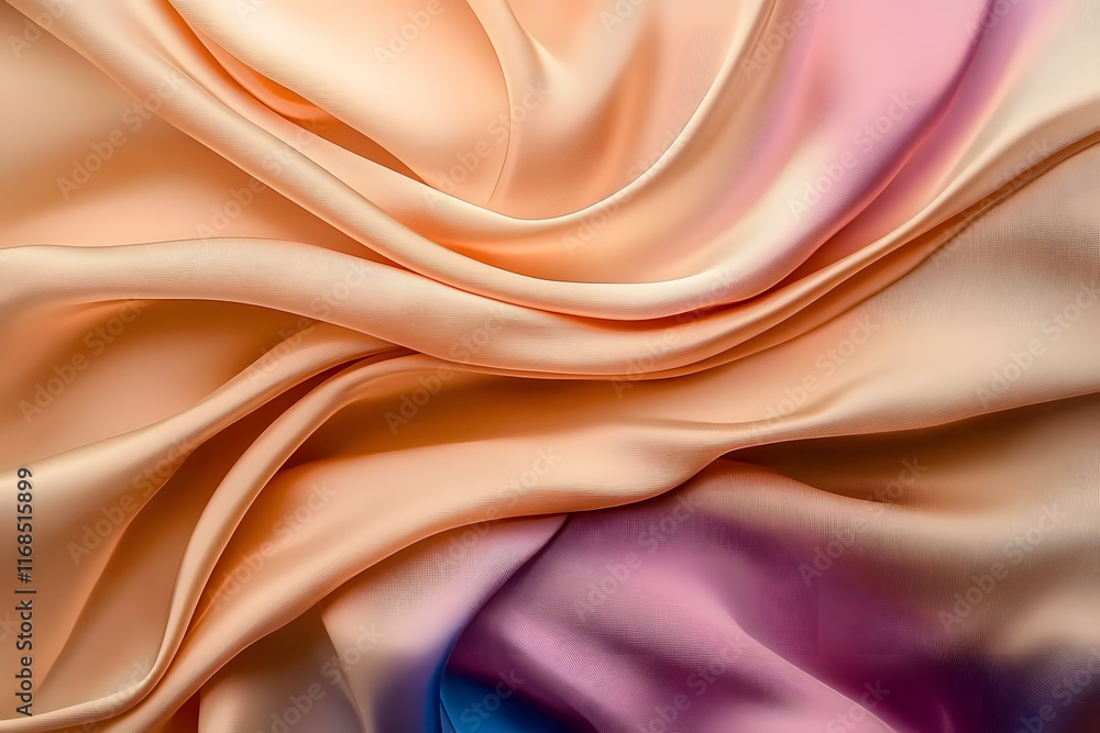 Obraz premium Creamy Draped Satin Fabric