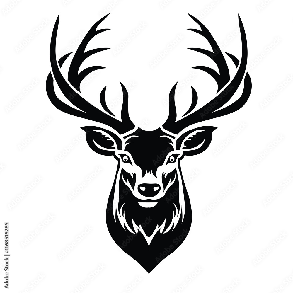 Fototapeta premium deer head silhouette