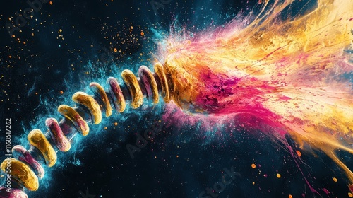 Wallpaper Mural Colorful explosion from a metallic coil in space. Torontodigital.ca