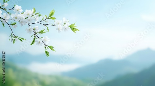 Wallpaper Mural Soft Blossoms Against Serene Nature Background Torontodigital.ca