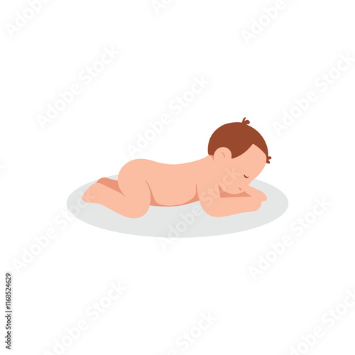 Gentle Tummy Nap Illustration