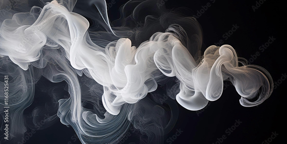 smoke on black background