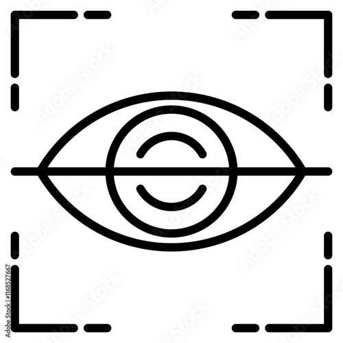 eye scan single icon