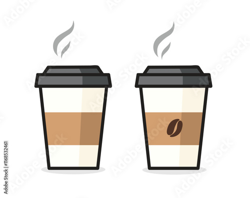 Paper coffee cup vector illustration