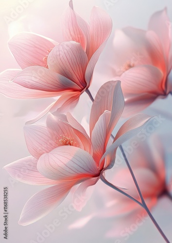 Soft pink flowers showcasing delicate petals in a serene setting