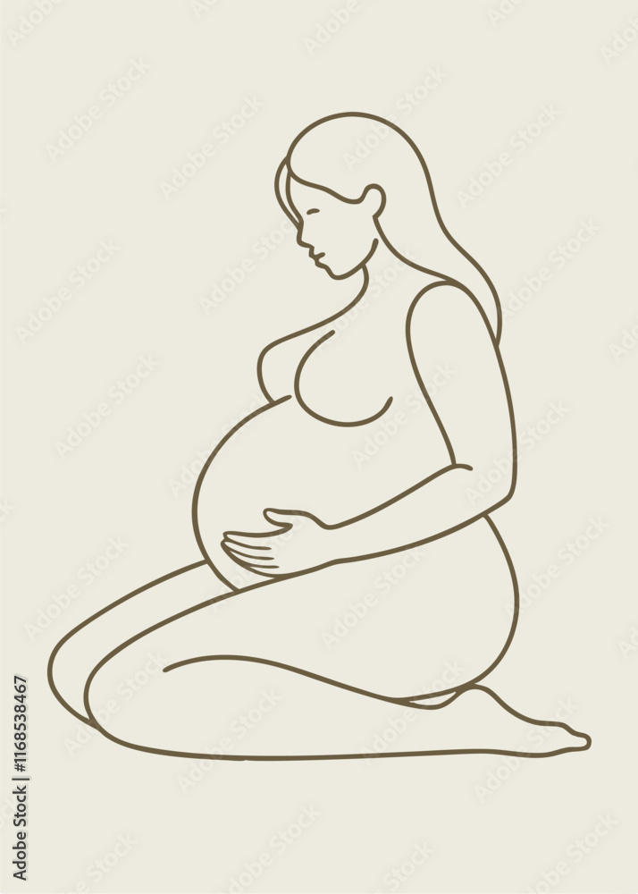 Pregnant women vector art on white background
Pregnant women vector art on white background