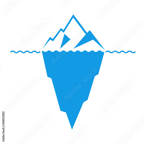 iceberg logo icon vector illustration isolated on white background