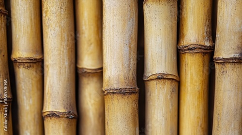 Bamboo leaves illuminated by soft light in dark environment during evening hours