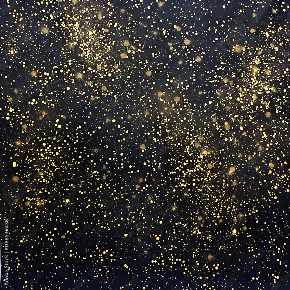 shimmering golden glitter particles on dark festive background shimmering golden glitter particles on dark festive background