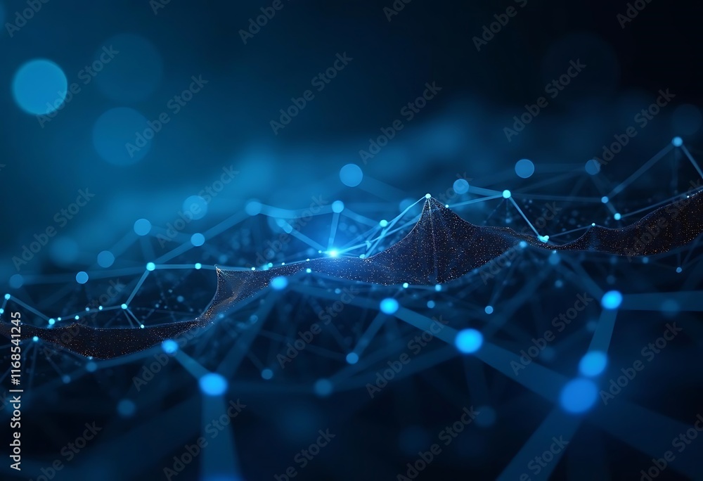 Obraz premium Technology Network Background connection cyber space Ai generative