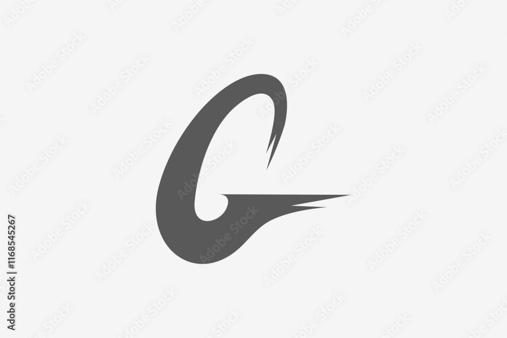 Fototapeta premium Hand drawing letter G sport masculine bold move logo
