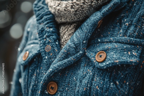 Stylish denim jacket with intricate embroidery showcased in a close-up shot