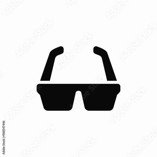 Fashion sunglasses summer accessory style icon vector sign