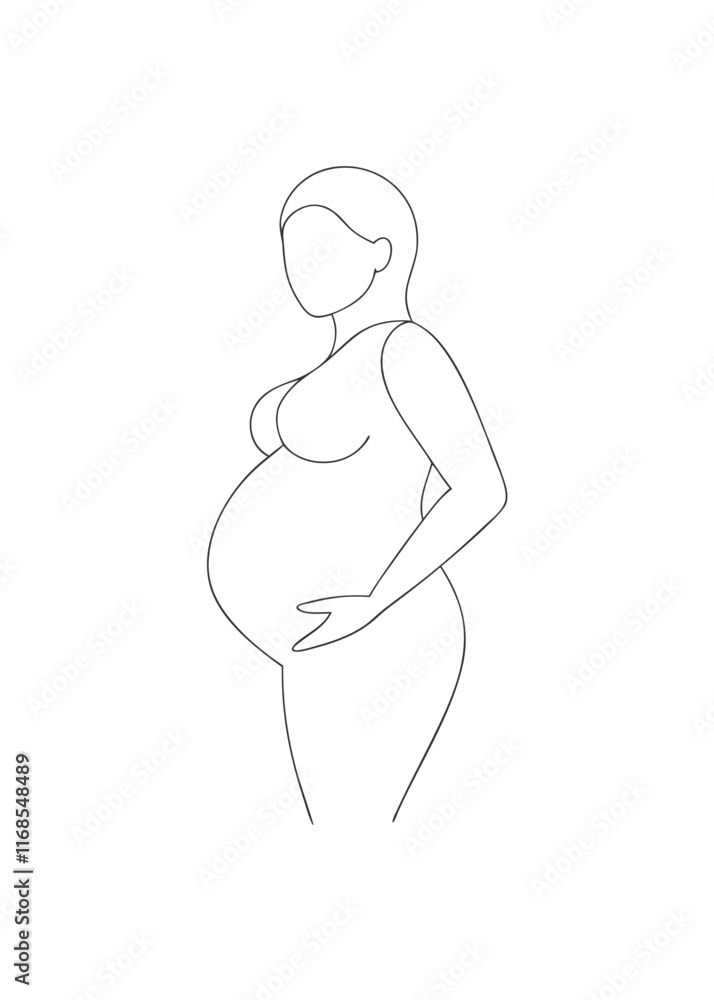 Pregnant women vector art on white background
Pregnant women vector art on white background