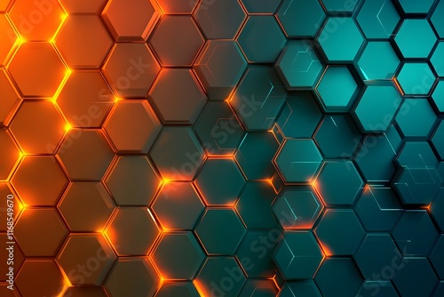 abstract background with hexagons photo