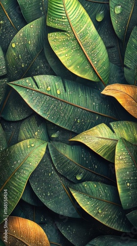Lush green leaves with unique shapes thriving in a vibrant indoor garden setting