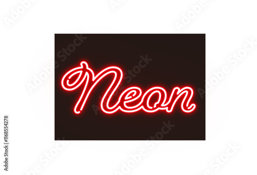Retro Red Neon Text Design