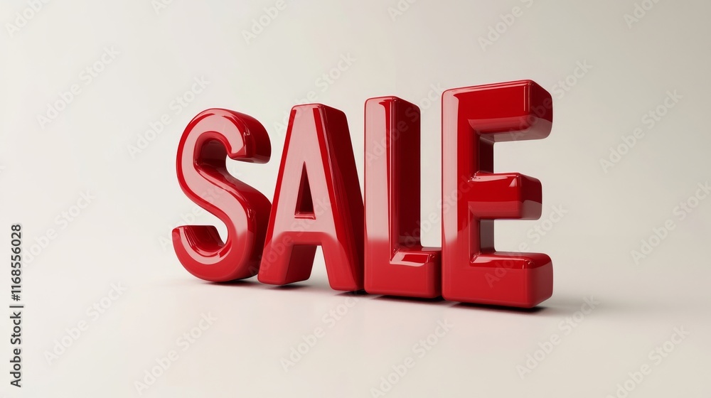 Red SALE Sign Displayed on a Plain White Background.. Red SALE Sign Displayed on a Plain White Background..
