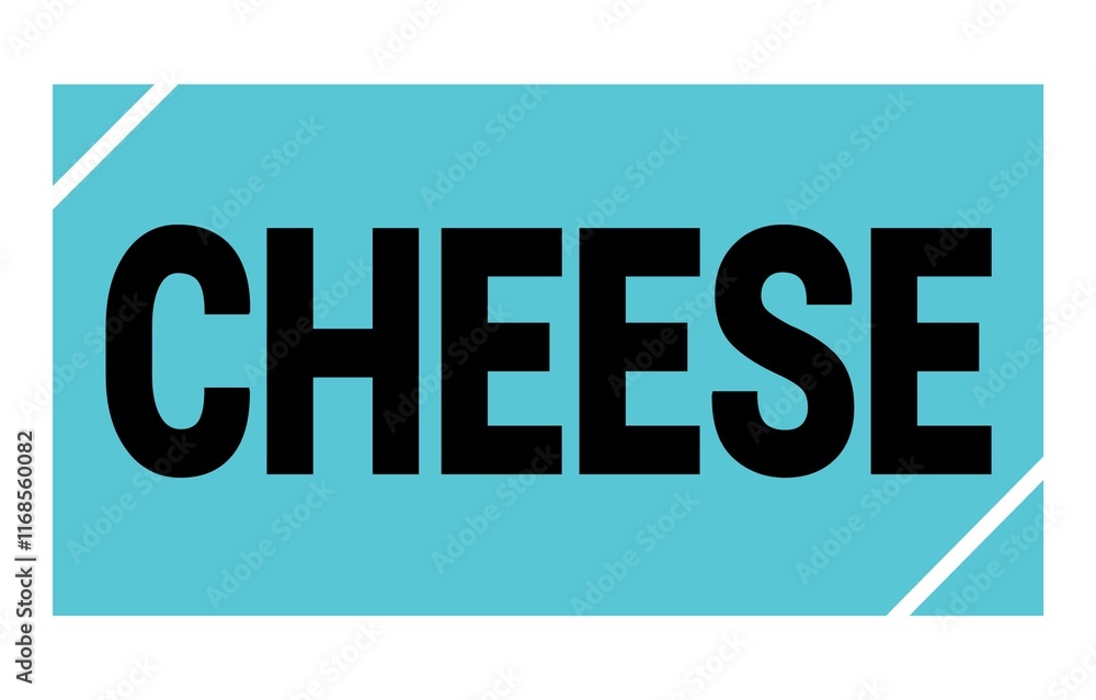 CHEESE text written on blue-black stamp sign. CHEESE text written on blue-black stamp sign.