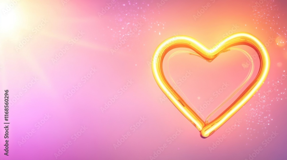 Luminous Heart Neon Sign Against a Gradient Twilight Sky, Soft Pink and Purple Tones, Ethereal Light Rays, Romantic Floating Particles, Creating a Dreamy Valentine's Atmosphere with Dramatic Lighting Luminous Heart Neon Sign Against a Gradient Twilight Sky, Soft Pink and Purple Tones, Ethereal Light Rays, Romantic Floating Particles, Creating a Dreamy Valentine's Atmosphere with Dramatic Lighting