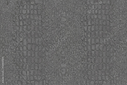 seamless patterns with coat, skin of fur textures of wild exotic animal crocodile. Flat vector illustration for wrapping paper, textile print and wall paper.