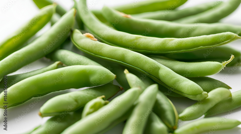 Green beans isolated on white background Green beans isolated on white background