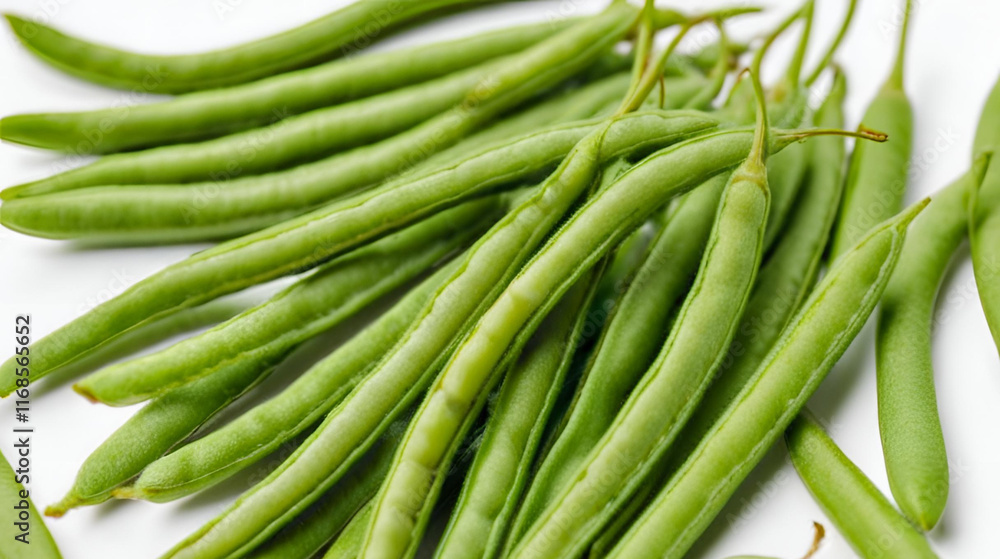 Green beans isolated on white background Green beans isolated on white background