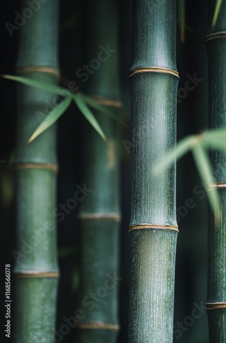 Dense bamboo grove showcasing vibrant green stalks in a tranquil natural setting