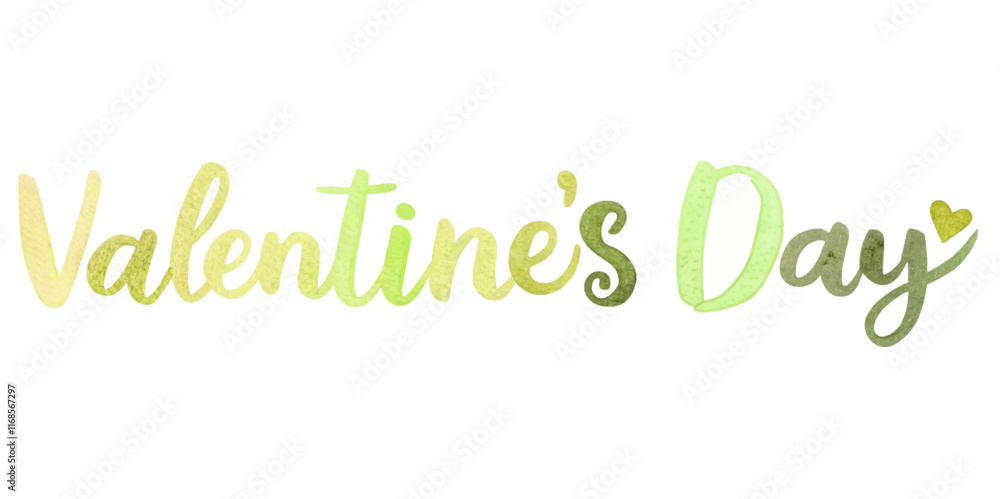 Valentine's Day greeting, watercolor style, soft green hues, romantic design, festive celebration, love theme. Valentine's Day greeting, watercolor style, soft green hues, romantic design, festive celebration, love theme.