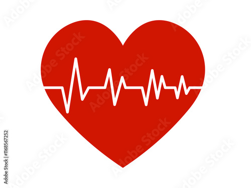 Heartbeat icon vector illustration EPS 10. Heart, pulse symbol.Heart rate. heart rhythm, electrocardiogram icon. House building symbol colorful flat icons on white background.