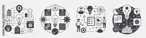 set lean startup methodology template design concepts, product viable process development minimum