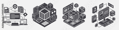 set low code development platforms template, coding programming software