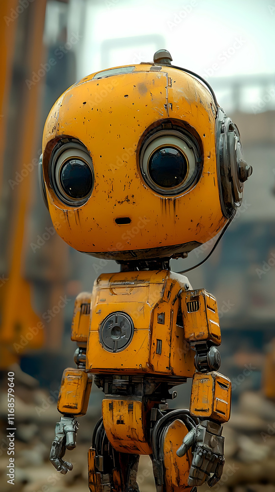 Rusty Robot Walks Post-Apocalyptic World Rusty Robot Walks Post-Apocalyptic World