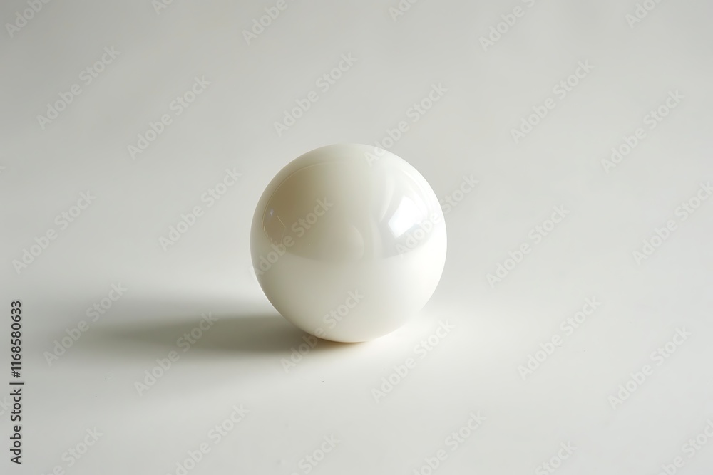 single white pearl with glossy finish on white background single white pearl with glossy finish on white background