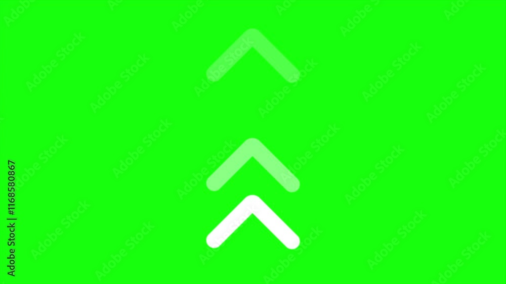 Up Arrows Animation on Green Screen or Chroma Key Background. Black and White Color. Swipe Up Symbol Up Arrows Animation on Green Screen or Chroma Key Background. Black and White Color. Swipe Up Symbol