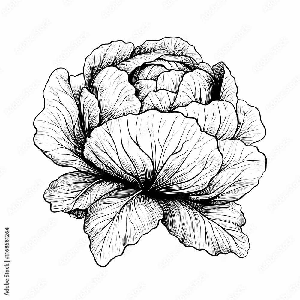 Fototapeta premium white cabbage isolated on white background. 