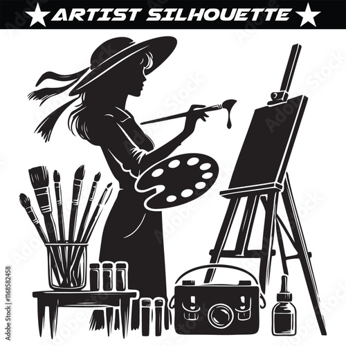 Simple yet Stylish Silhouette T-Shirt Design for Artists and Art Enthusiasts Perfect for Creative Souls and Art Lovers