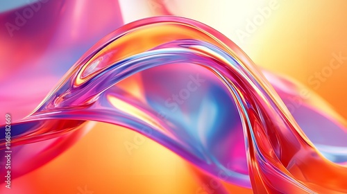 Abstract Colorful 3D Shape - 16K Resolution Ultra Photorealistic